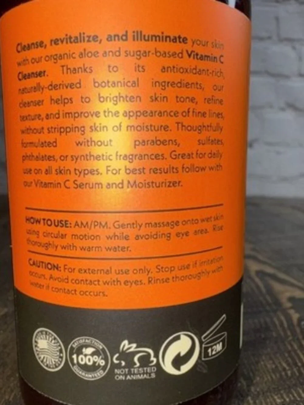 Eve Hansen - Vitamin C Cleanser Face Wash - Organic - Vegan - Antioxidant 8 oz